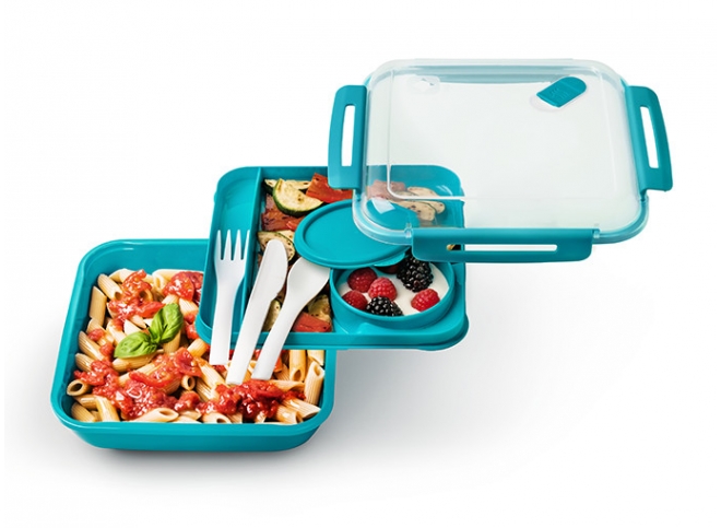 Rotho Lunch-Box Brot-Dose Vesperdose Schulbox Brotzeit Bento 2,35 Liter BPA-frei 